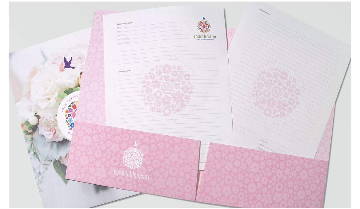 rose and blossom folder